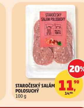 STAROČESKÝ SALÁM POLOSUCHÝ 100 g
