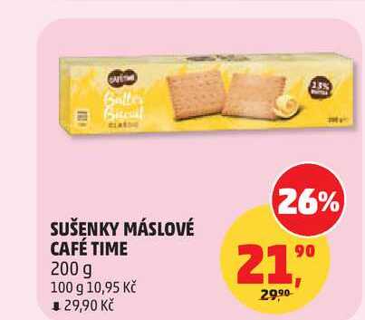 SUŠENKY MÁSLOVÉ CAFÉ TIME 200 g