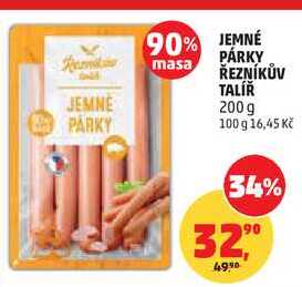 JEMNÉ PÁRKY ŘEZNÍKŮV TALÍŘ 200g 