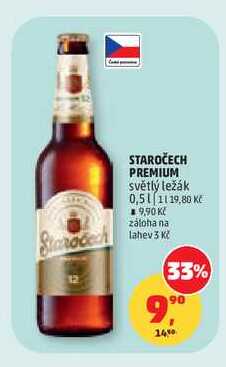 STAROČECH PREMIUM světlý ležák 0,5l