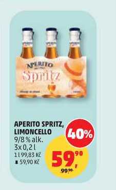 APERITO SPRITZ, LIMONCELLO 9/8% alk. 3x0,2l