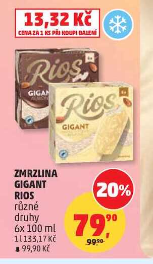 RIOS ZMRZLINA GIGANT různé druhy 6x 100 ml