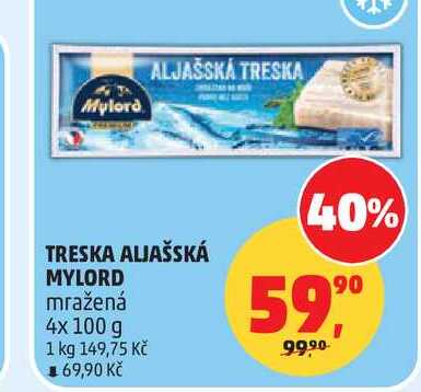 Mylord Filety z aljašské tresky 4x100g