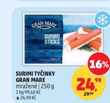 GRAN MARE surimi tyčinky mražené 250 g 