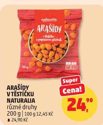 NATURALIA ARAŠÍDY V TĚSTÍČKU 200 g