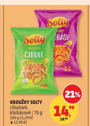 SOLTY CIBULE KROUŽKY cibulové, klobásové 70 g