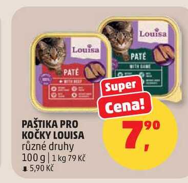 LOUISA PAŠTIKA PRO KOČKY různé druhy 100 g