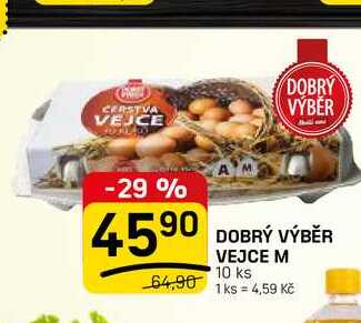 DOBRÝ VÝBĚR VEJCE M 10 ks