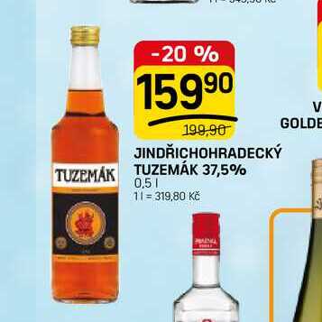 JINDŘICHOHRADECKÝ TUZEMÁK 37,5% 0,5l
