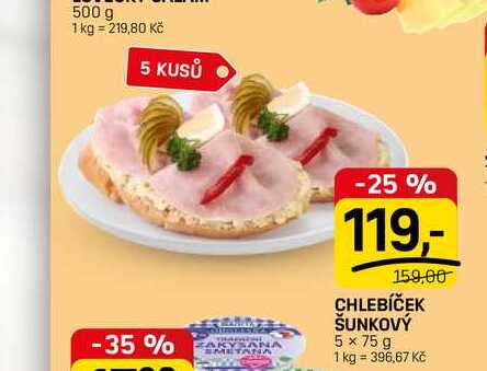 CHLEBÍČEK ŠUNKOVÝ 5 x 75 g