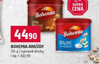 BOHEMIA ARAŠÍDY 135 g vybrané druhy