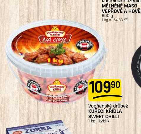 KUŘECÍ KŘÍDLA SWEET CHILLI 1 kg | kyblík