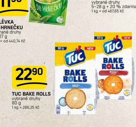 TUC BAKE ROLLS vybrané druhy 80 g