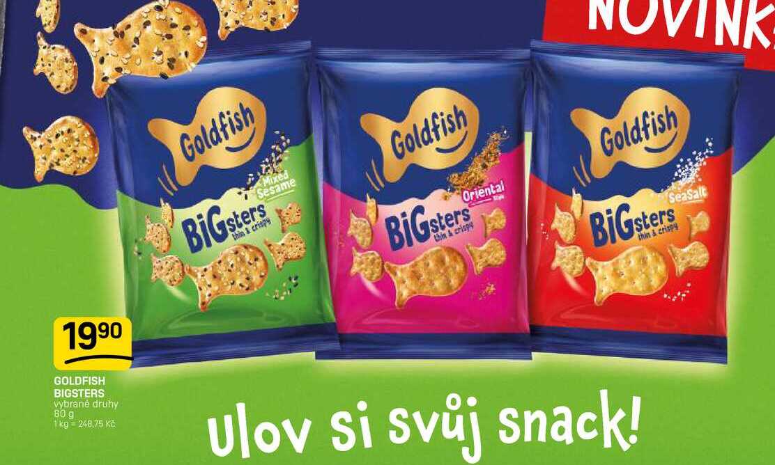 GOLDFISH BIGSTERS vybrané druhy 80 g