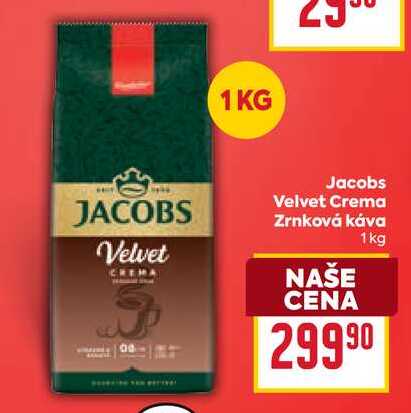Jacobs Velvet Crema Zrnková káva 1kg