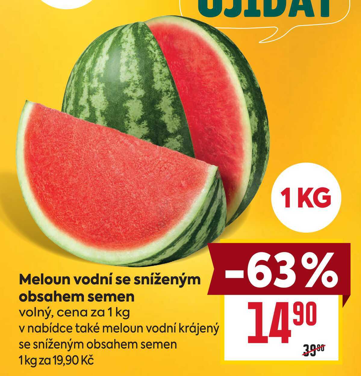 Meloun vodní se sníženým obsahem semen volný, cena za 1 kg