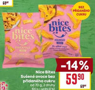 Nice Bites Sušené ovoce bez přidaného cukru od 70 g