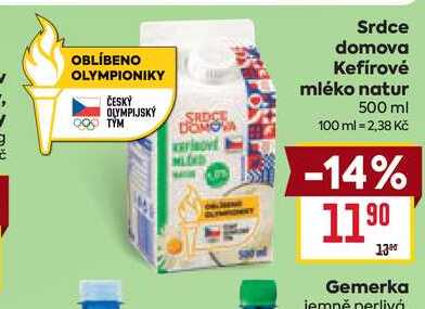 Srdce domova Kefírové mléko natur 500 ml 