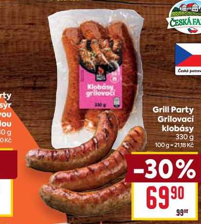 Grill Party Grilovací klobásy 330 g
