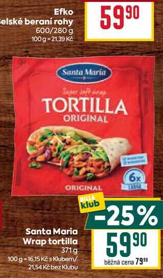 Santa Maria Wrap tortilla 371 g 