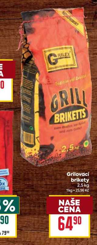 Grilovací brikety 2,5 kg