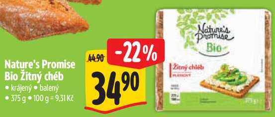 Nature's Promise Bio Žitný chéb, 375 g