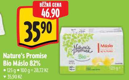 Nature's Promise Bio Máslo 82%, 125 g