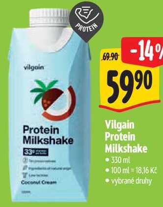 Vilgain Protein Milkshake, 330 ml