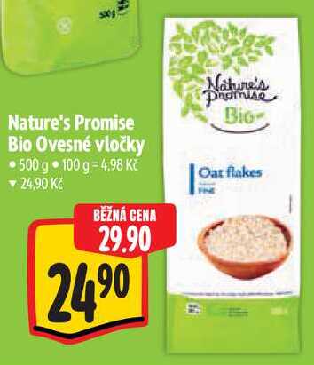 Nature's Promise Bio Ovesné vločky, 500 g