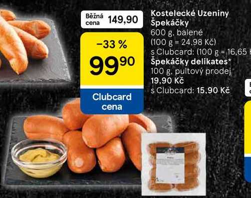 Kostelecké Uzeniny Špekáčky, 600 g