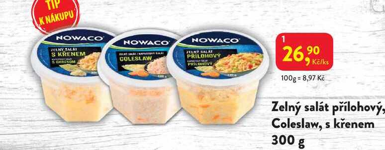 Zelný salát přílohový, Coleslaw, s křenem 300 g