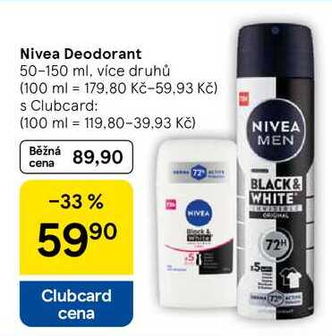 Nivea Deodorant, 50-150 ml, více druhů