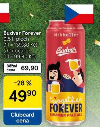 Budvar Forever, 0.5 l, plech 