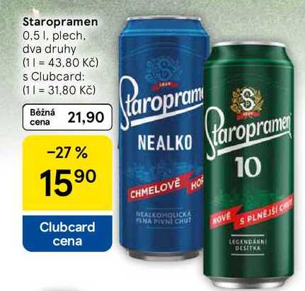 Staropramen, 0.5 l, plech