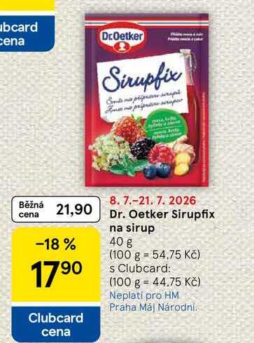 Dr. Oetker Sirupfix na sirup, 40 g 