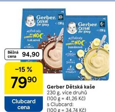 Gerber Dětská kaše, 230 g