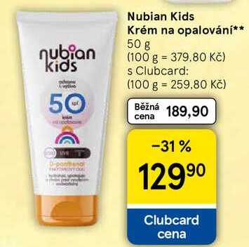 Nubian Kids Krém na opalování, 50 g  