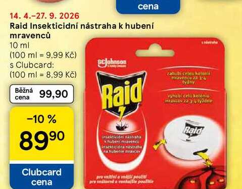Raid Insekticidní nástraha k hubení mravenců, 10 ml 