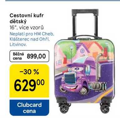 Cestovní kufr dětský 16", více vzorů