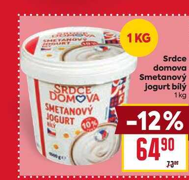 Srdce domova Smetanový jogurt bilý 1 kg
