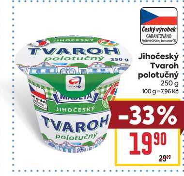 Jihočeský Tvaroh polotučný 250 g