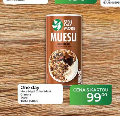 One day More Mysli Čokoláda A Granola 400g