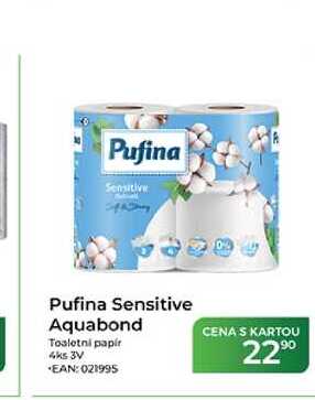 Pufina Sensitive Aquabond Toaletni papir 4ks 3V  