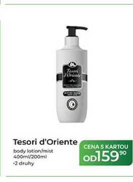 Tesori d'Oriente body lotion/mist 400ml/200ml
