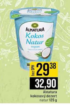 Alnatura kokosový dezert natur 125 g