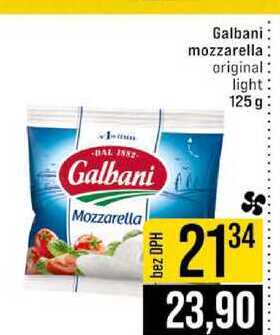 Galbani mozzarella original light 125 g