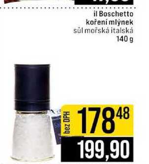 il Boschetto koření mlýnek sůl mořská italská 140g