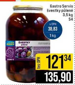 Gastro Servis švestky půlené 3,5 kg