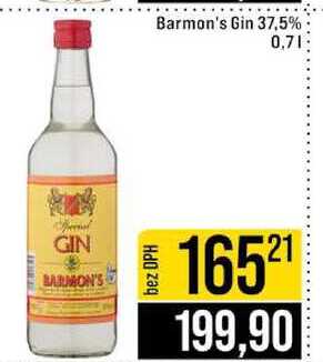 Barmon's Gin 37,5% 0,7l