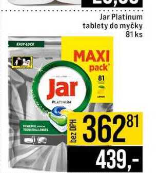 Jar Platinum tablety do myčky 81ks